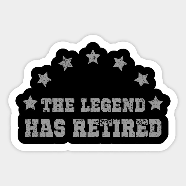 the legend has retired Sticker by SecuraArt